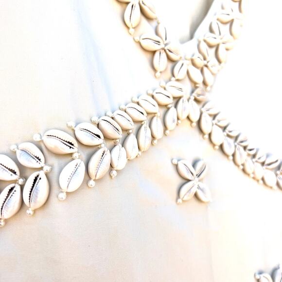 Moschino Vintage Cheap And Chic Shell Mini Dress Cream 90s Y2K 42 US 8 Archival - Picture 5 of 11